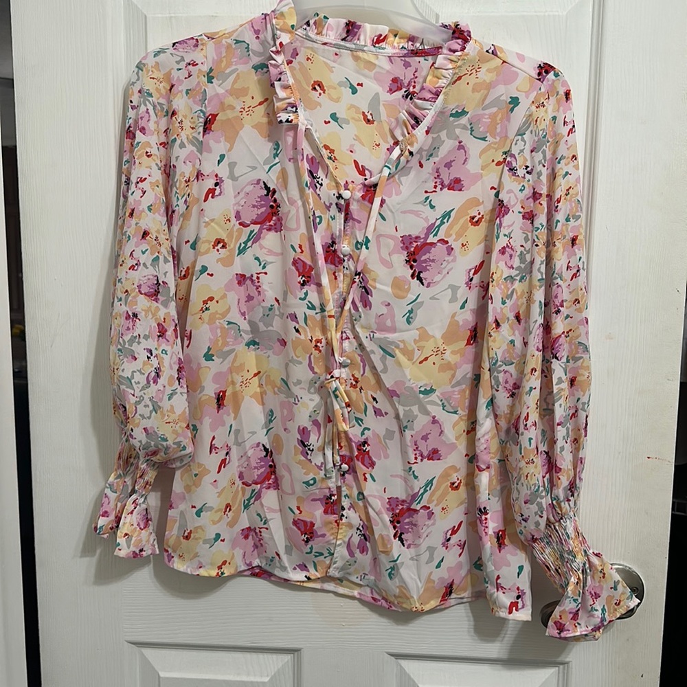 floral blouse